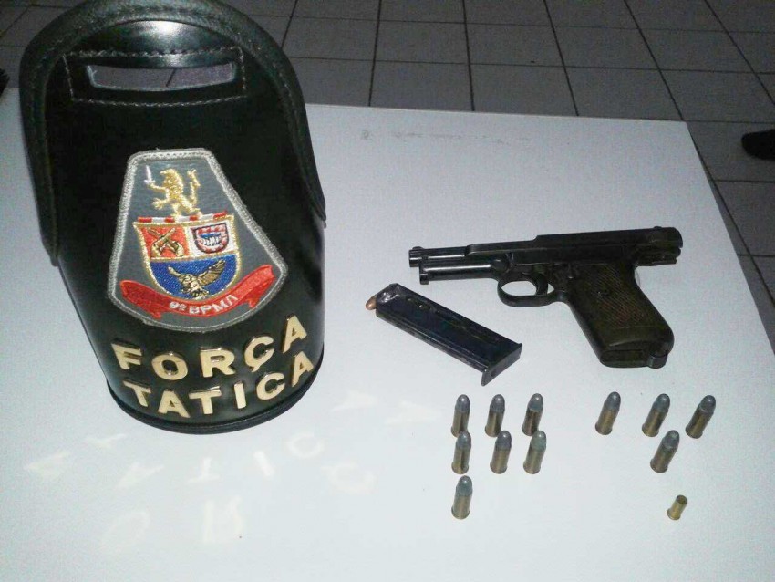 Força Tática prende vendedor com pistola 765
