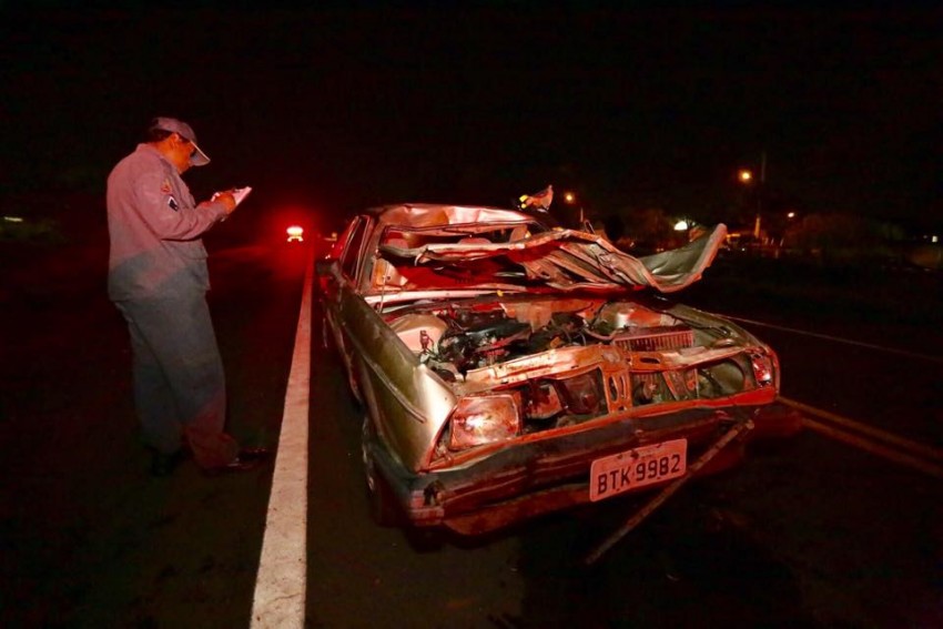 Vaca invade a pista e provoca acidente na região