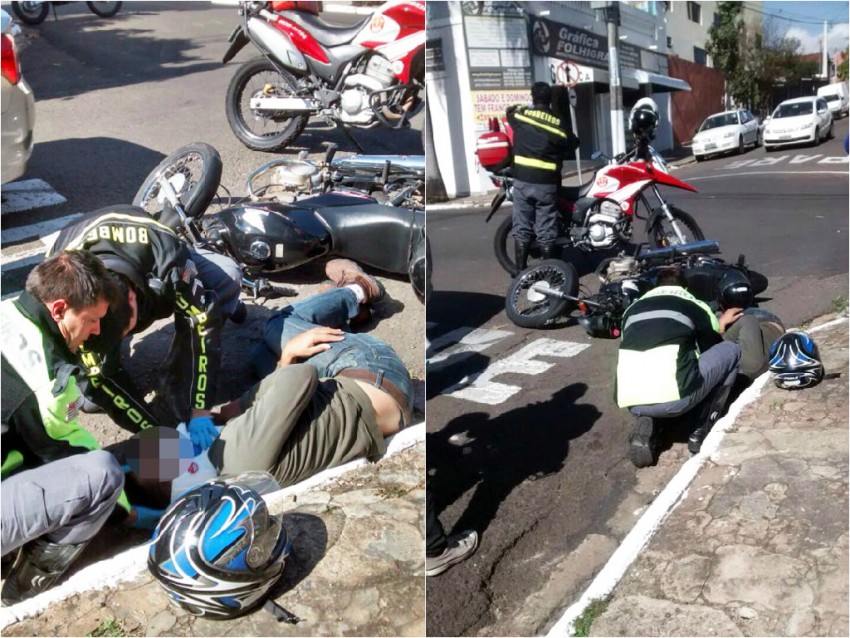 Homem fica ferido em acidente na rua Prudente de Morais