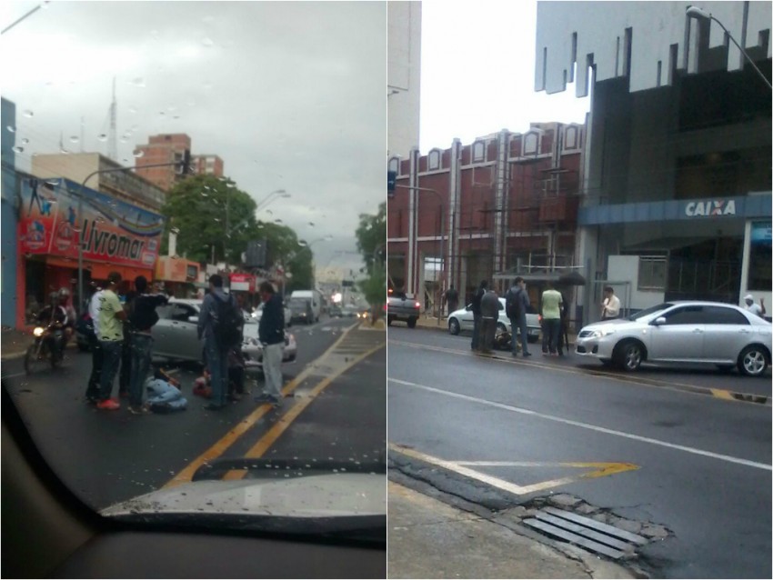 Motociclista fica ferido em acidente na Av. Sampaio Vidal