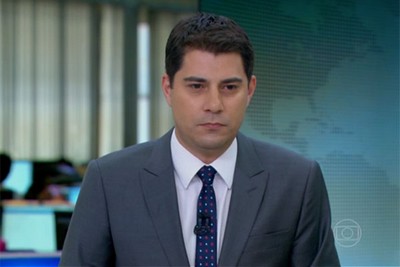 Evaristo Costa se emociona e chora no “Jornal Hoje”