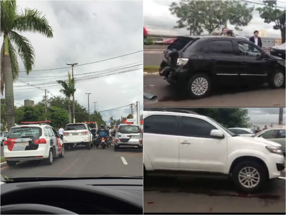 Engavetamento envolve três veículos na zona leste