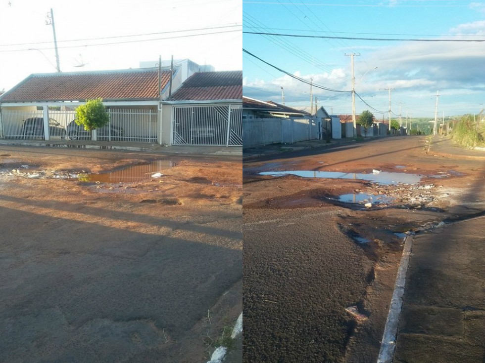 Buraco causa acidente e preocupa moradores