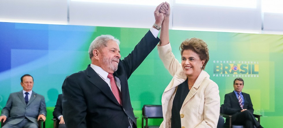 Brasília - Presidenta Dilma Rousseff durante cerimônia de posse dos novos ministros da Casa Civil, Luiz Inácio Lula da Silva; da Justiça, Eugênio Aragão; da Secretaria de Aviação Civil, Mauro Lopes e do Chefe de Gabinete Pessoal da Presidenta da República, Jaques Wagner(Roberto Stuckert Filho/PR)