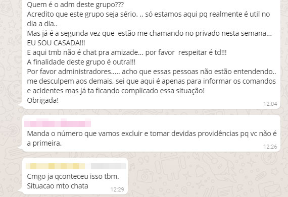 Machismo causa mal-estar em grupo de Whatsapp