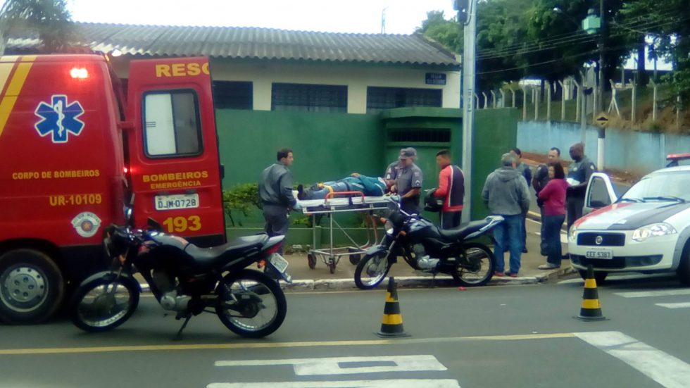 Motociclista fica ferido em acidente na zona norte