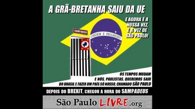 ONG pede que São Paulo deixe de fazer parte do Brasil