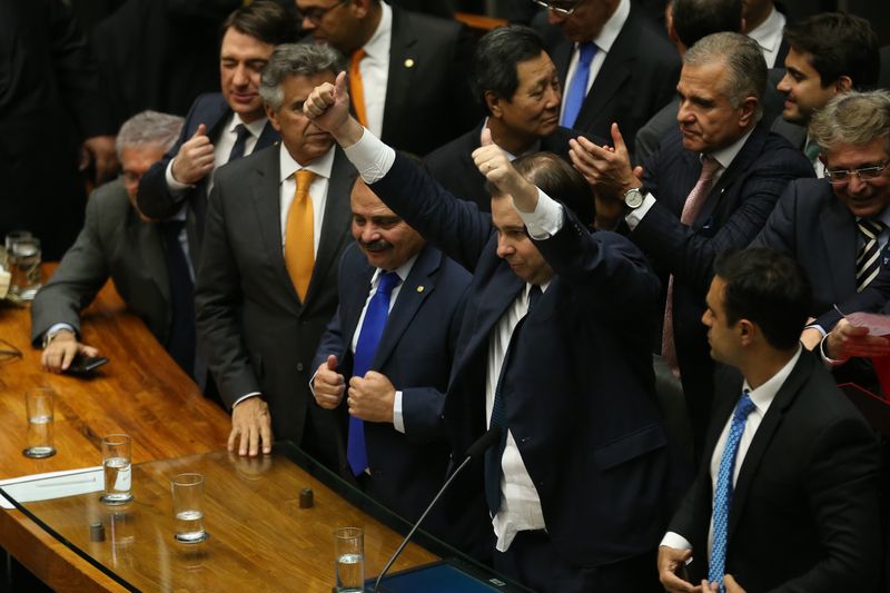 Brasília - O deputado Rodrigo Maia (DEM-RJ) foi eleito presidente da Câmara dos Deputados, com 285 votos. (Fabio Rodrigues Pozzebom/Agência Brasil)