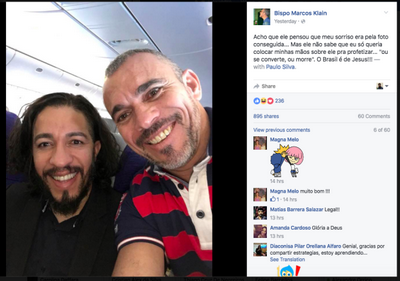 Bispo posta selfie com Jean Wyllys e cria polêmica