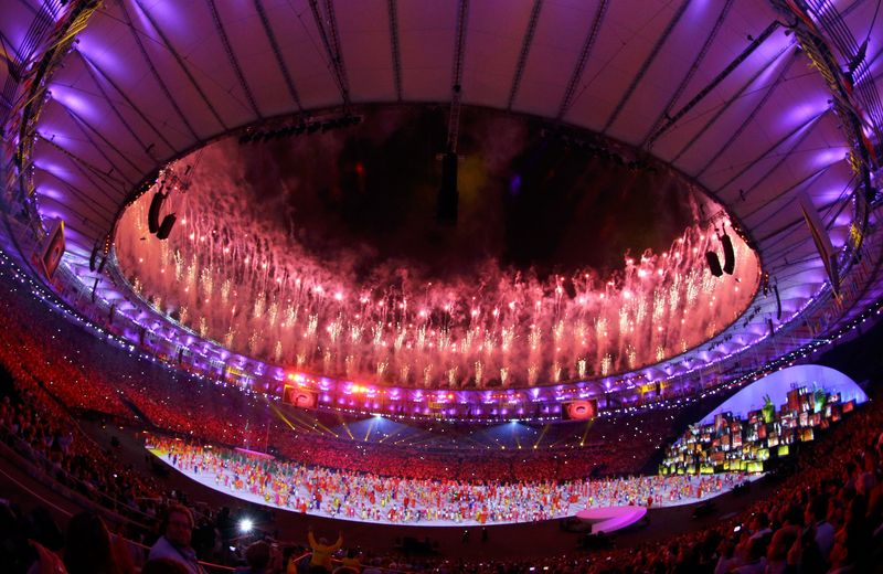 Rio de Janeiro - Cerimônia de abertura dos Jogos Olímpicos Rio 2016, no Maracanã (Reuters/Ivan Alvarado/Direitos Reservados)