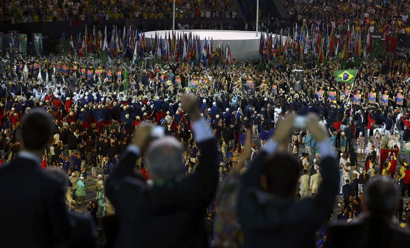 Rio de JAneiro - Entrada da delegação brasileira no desfile olímpico (Reuters/Antonio Bronic/Direitos Reservados