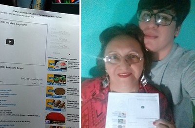 Avó tenta imprimir vídeo de receita