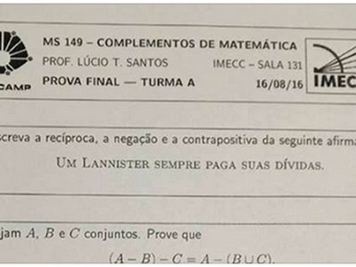 Prova da Unicamp cita Game of Thrones e vira assunto