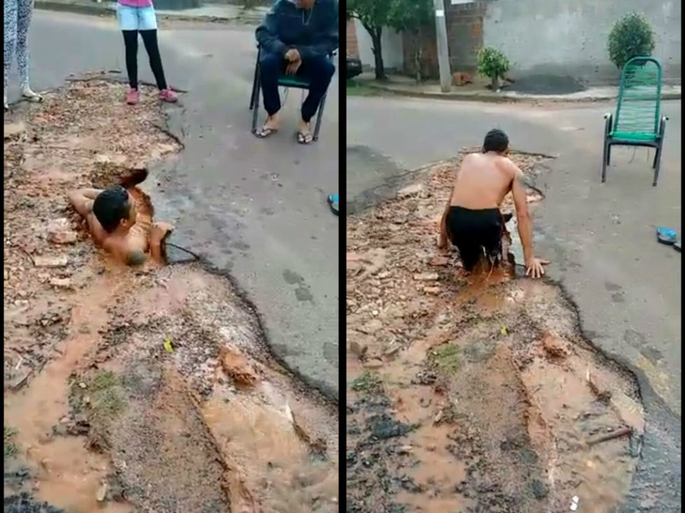 Cratera coloca moradores em risco no Jardim Renata