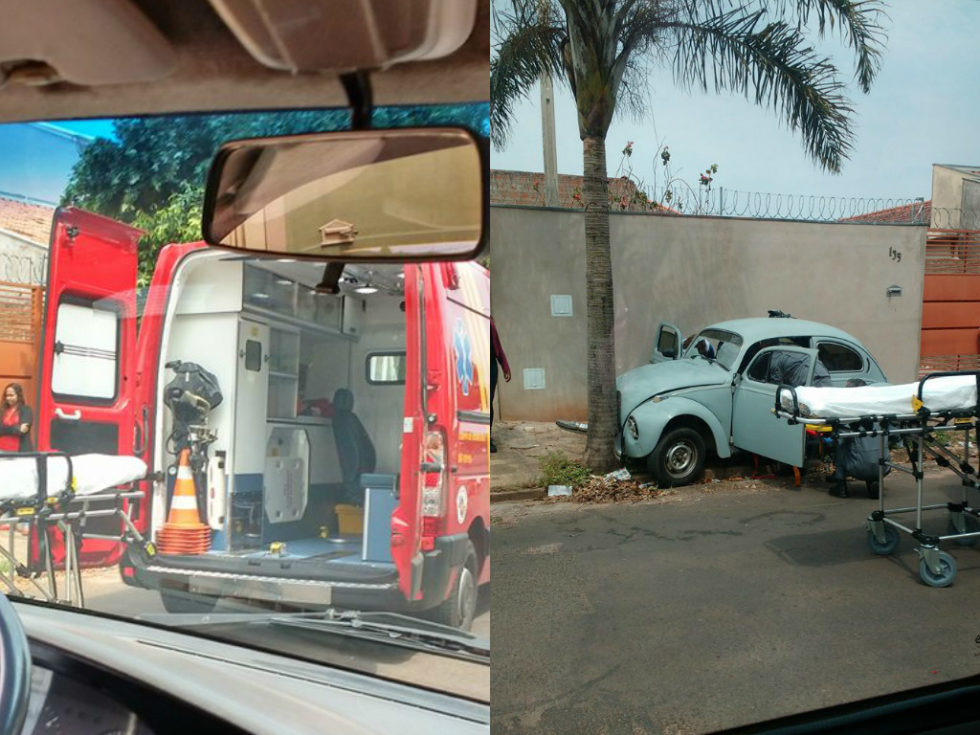 Carro se choca contra árvore no Jardim Planalto