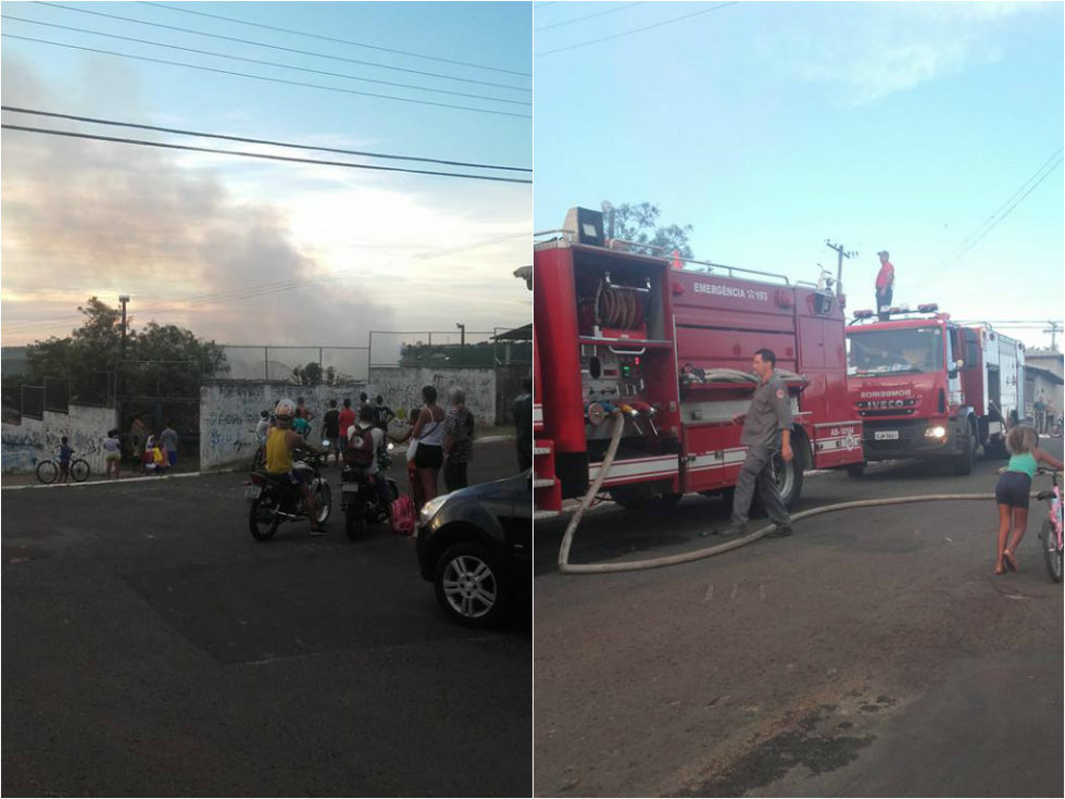 Incêndio destrói parte de escola na zona sul