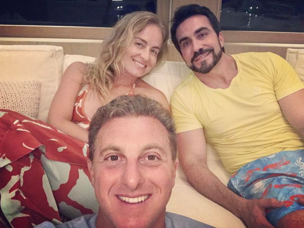 Padre Fábio de Melo visita Angélica e Luciano Huck