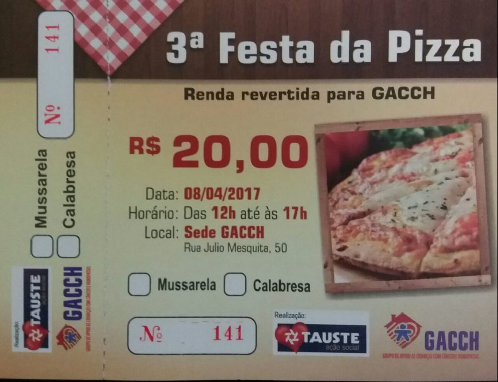 Gacch vende pizzas para arrecadar recursos