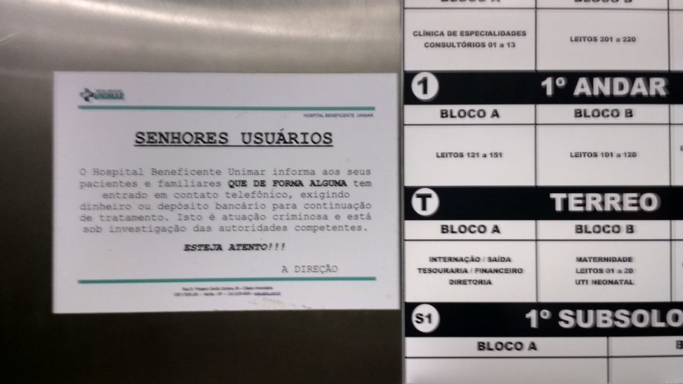 Estelionatários usam nome do HBU para aplicar golpe