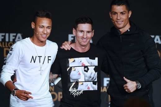 Neymar disputa a Bola de Ouro com Cristiano e Messi