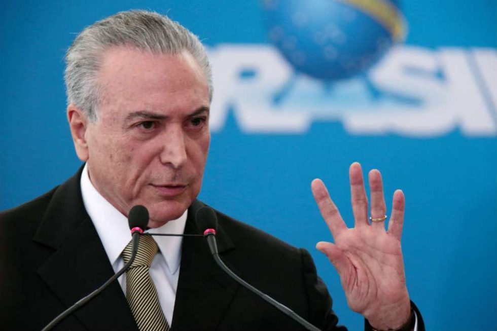 Temer: Brasil está crescendo, está se recuperando