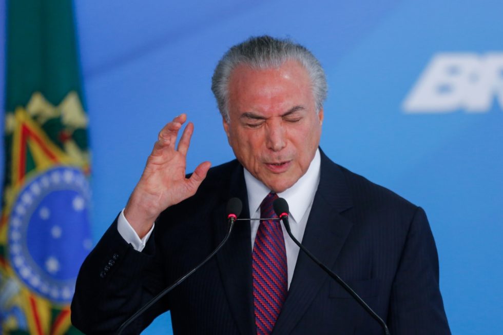 Michel Temer diz ser vítima de conspiração