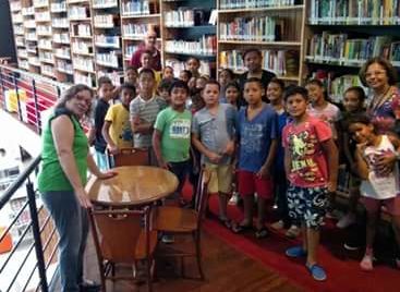 Crianças do SCFV visitam a nova Biblioteca Municipal