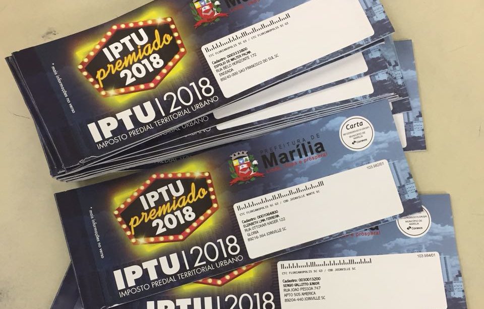 Prefeitura divulga locais de pagamento do IPTU 2018