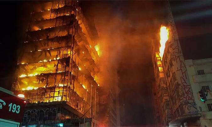 Corpo nos escombros é de vítima que bombeiros tentaram resgatar