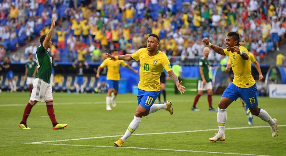 Neymar decide, Brasil bate México e vai às quartas de final da Copa