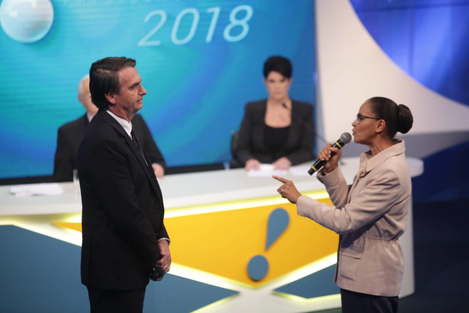 Em debate, Marina confronta Bolsonaro sobre mulheres