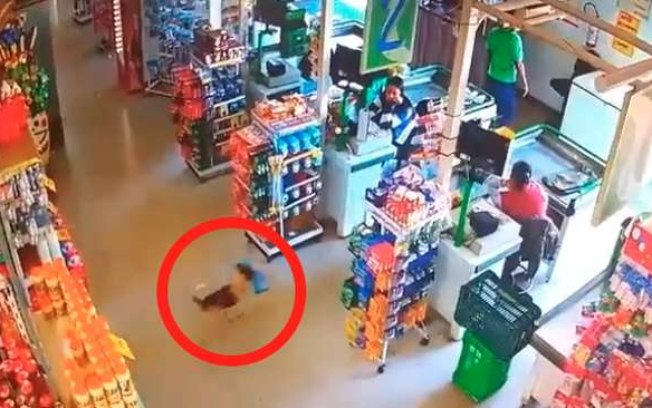 Cachorro entra em mercado, furta saco de pão e vídeo viraliza