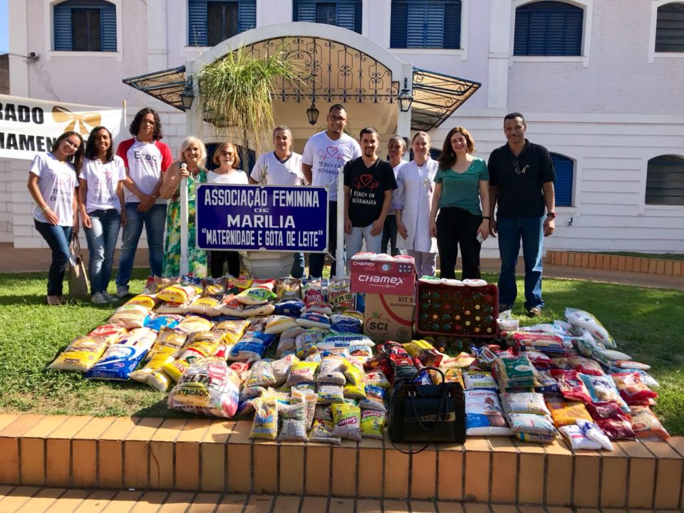 Trote Solidário da ETEC beneficiou a Gota com 500 kg de alimentos