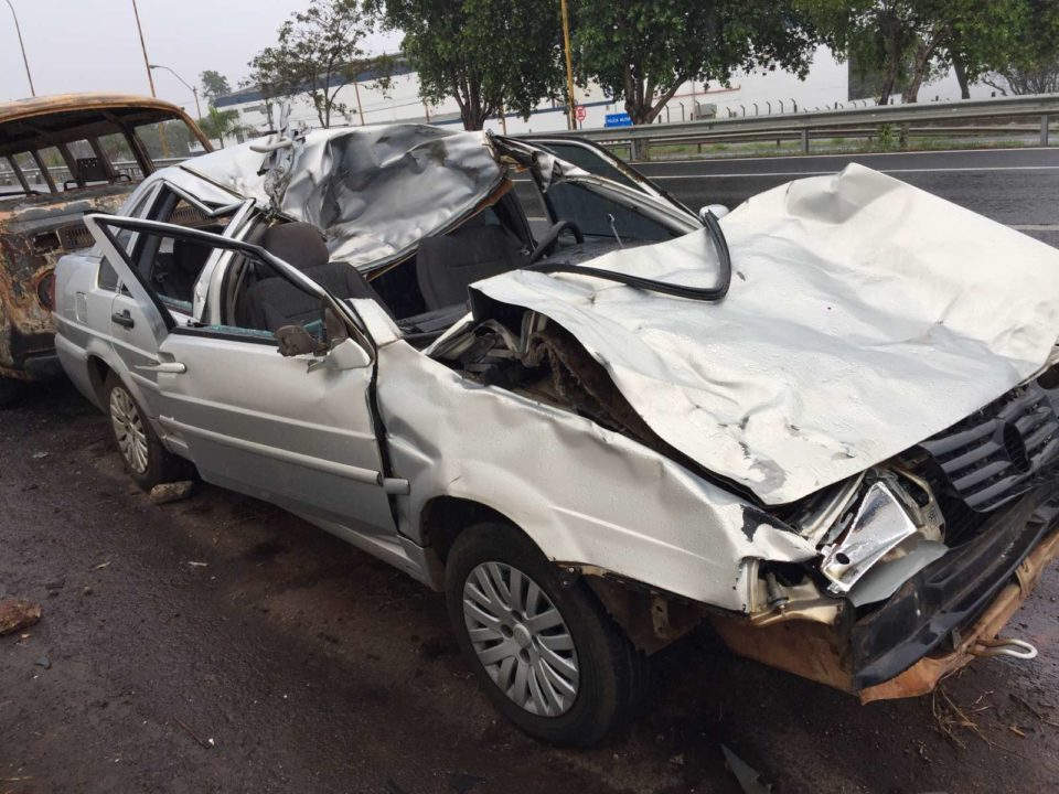 Motorista morre e família fica ferida em acidente com búfalo na SP-294