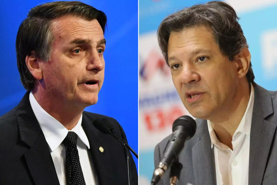 Datafolha: rejeição de Bolsonaro oscila para 43% e de Haddad sobe