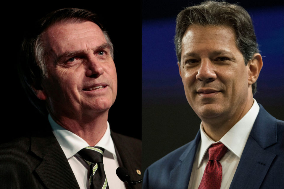 Ibope: em SP, Bolsonaro tem 64% e Haddad, 36%