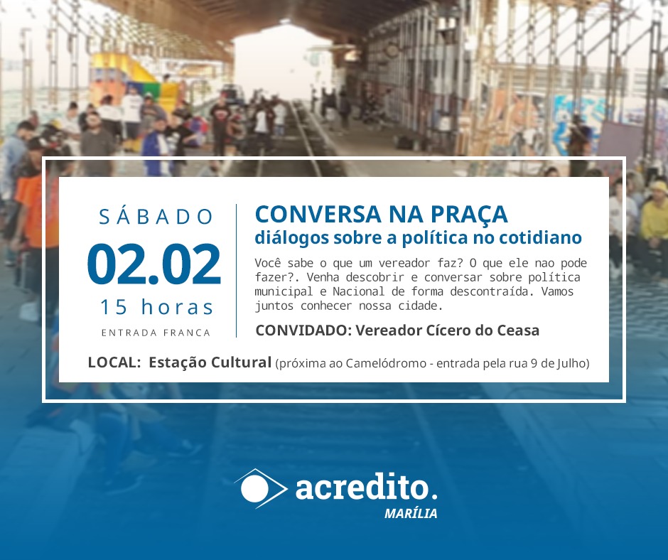 Movimento Acredito organiza conversa com vereador