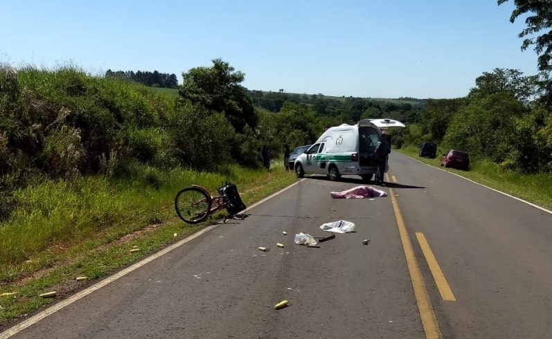 Idoso que seguia de bicicleta morre atropelado na região