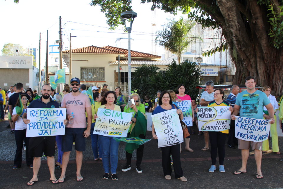 Manifestação em defesa de Moro e da Lava Jato mobiliza Marília