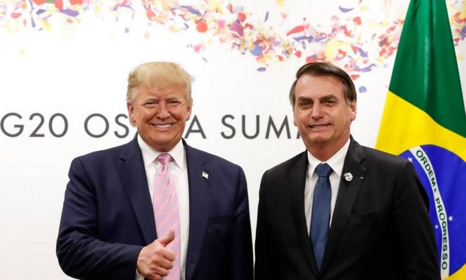 Bolsonaro está fazendo ‘ótimo trabalho’ na Amazônia, diz Trump