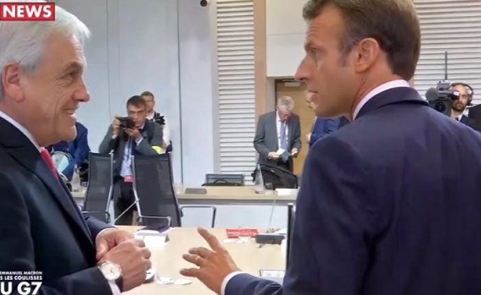 Canal de TV publica vídeo de Macron, Piñera e Merkel criticando Bolsonaro