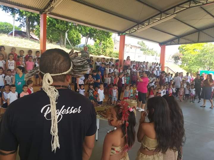 Emei Primavera recebe visita dos índios da Aldeia Kopenoti