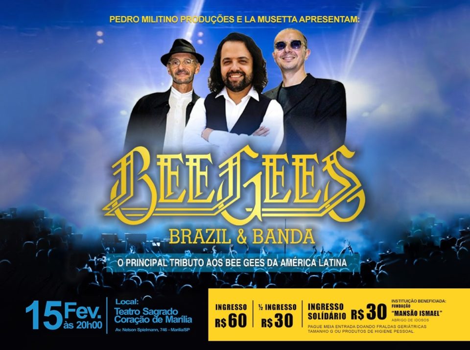 Marília terá tributo a banda Bee Gees em prol de idosos