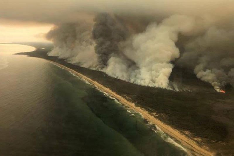 Fumaça de incêndios da Austrália chega ao Brasil