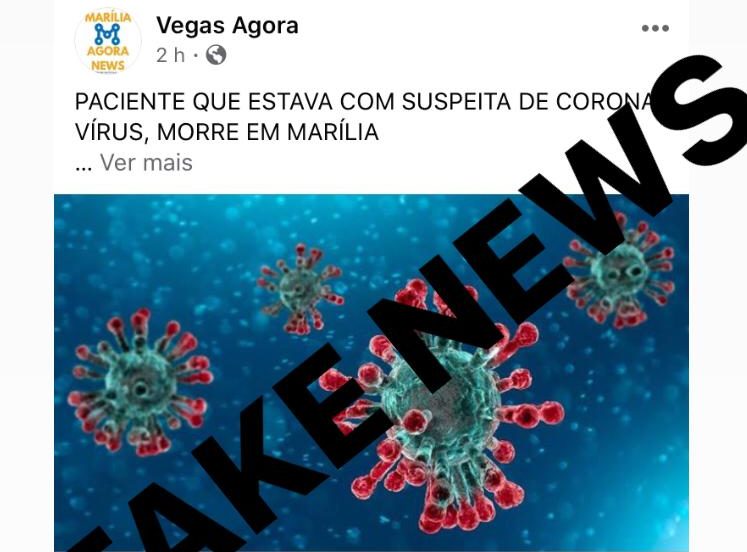 Marília vive onda de fake news sobre coronavírus