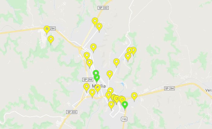 Prefeitura lança mapa com suspeitas de coronavírus