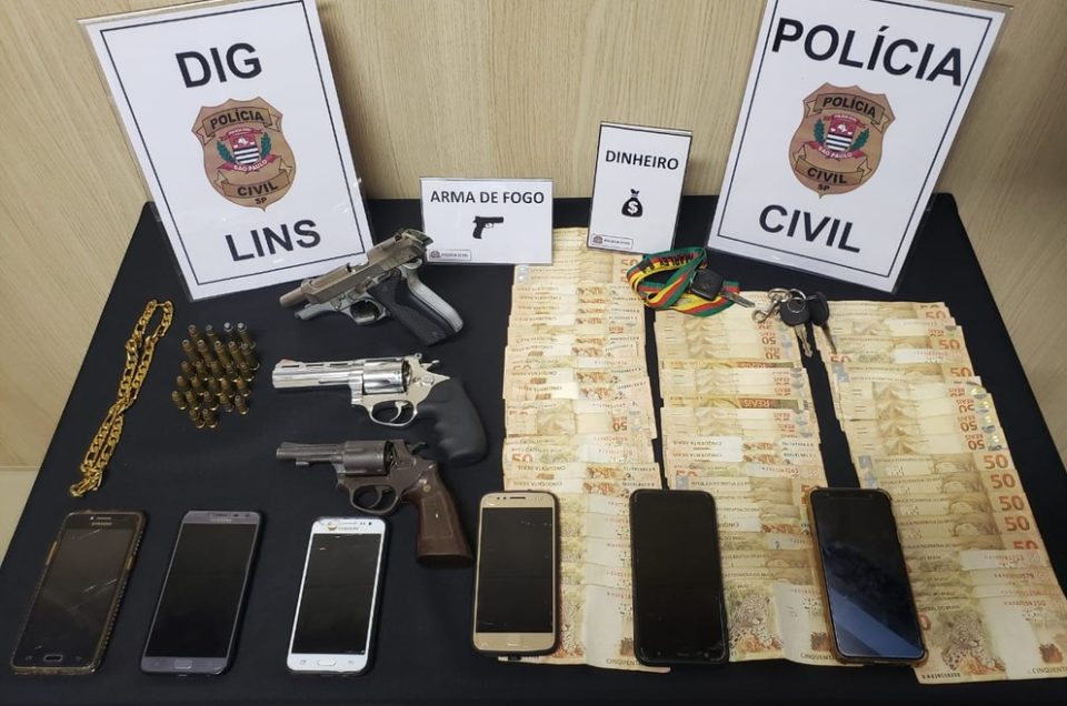 Polícia prende sete pessoas com armas e muito dinheiro
