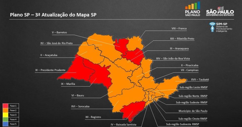 Volta de Marília para fase vermelha pode ficar para segunda-feira