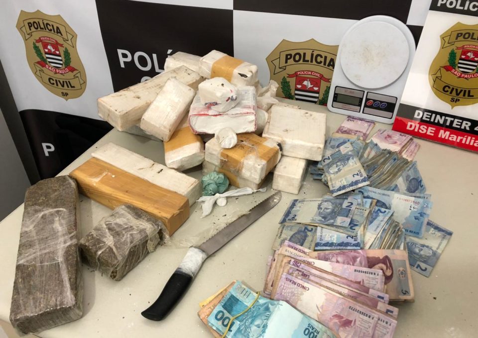 Dise de Marília prende três com 10 quilos de cocaína