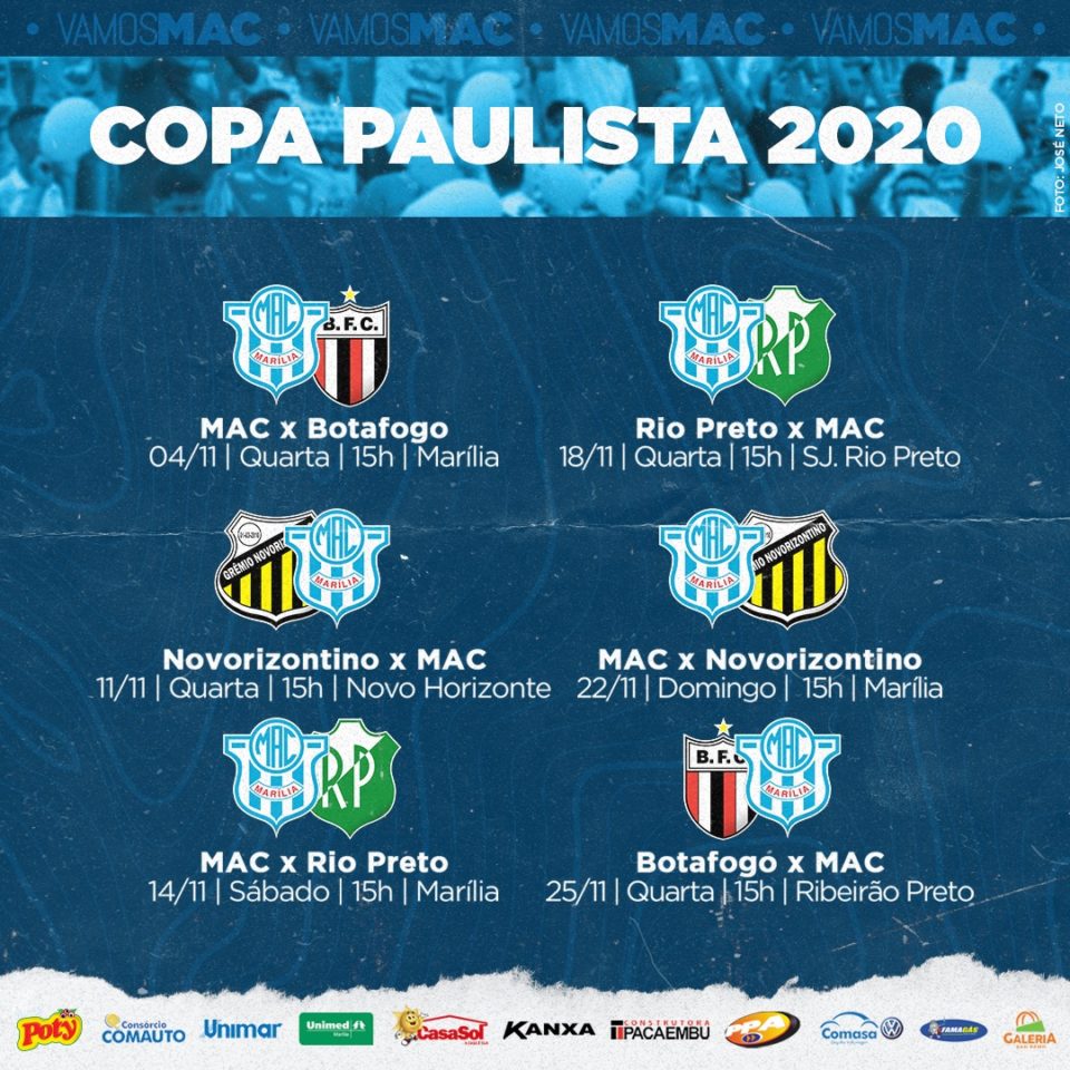 MAC anuncia goleiro para Copa Paulista; base tem jogos sábado - Notícias  sobre esportes - Giro Marília Notícias